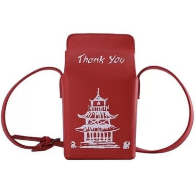 Chinese Style Red Takeout Box Women s Crossbody phone bag