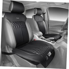 Car Seat Protector, Sideless Seat Covers for Cars, All Season Front Seat Black