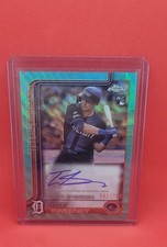 2025 Topps Chrome Update Autographs Trey Sweeney #CRDA-TS Aqua Wave /199 (L19)
