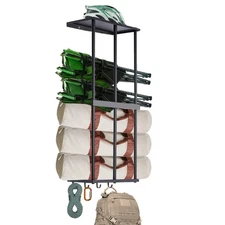 Camping Chair Rack for Garage Storage, Metal Camping Chair Storage Wall Mount...