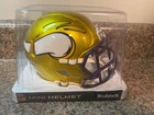 Jordan Addison signed Minnesota Vikings Flash Mini Helmet PIA COA