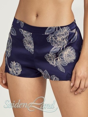 100% Seide Shorts Toi Mon Amour dunkelblau rot schwarz mit Spitze von Aubade