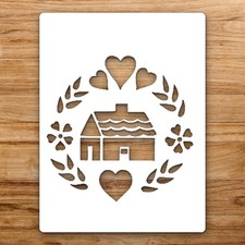 House Hearts An Large Reusable Wall Stencil For Painting DIY Home Decor Template