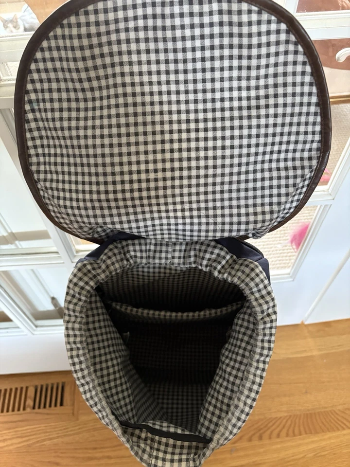 Steve Madden 背包/笔记本电脑包蓝色和棕色学院风水牛格子轻便 — 第 3/4 张图片