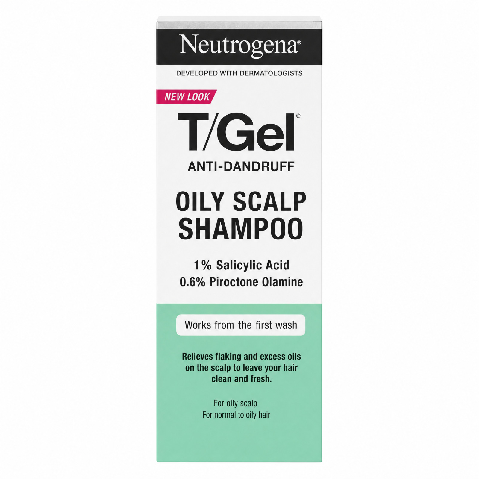 Neutrogena T/Gel Oily Scalp Shampoo 250ml 2 Pack Anti Dandruff Salicylic Acid