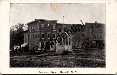 Business Block Stores And Gazebo At Russell NY Near Canton New York T353