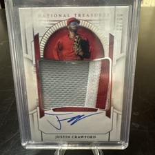 Justin Crawford 2024 Panini National Treasures Patch Auto /99 PMS-JC Phillies