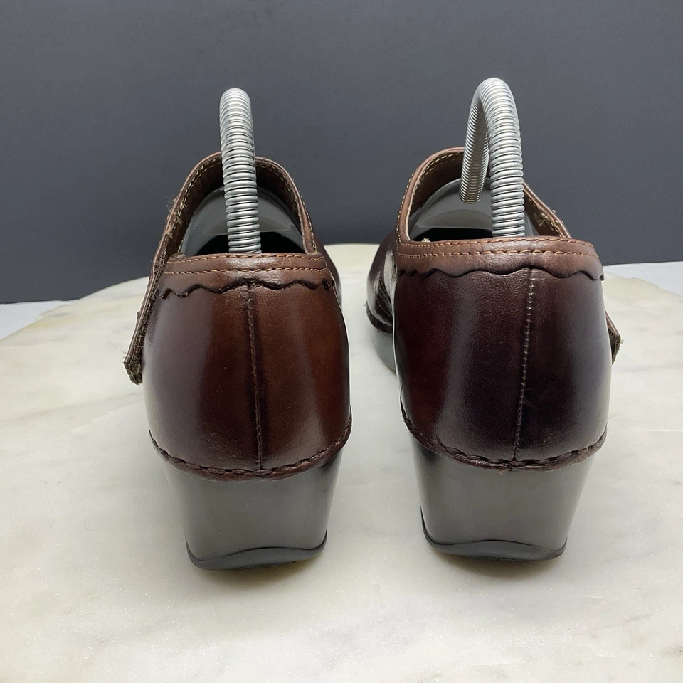 Zapatos Dansko Harlow Mary Jane para mujer talla 7,5-8 EU 38 marrón cuero tacón cómodo Foto 4 de 4