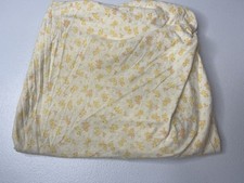 Vtg Carters Crib Size Sheet Yellow Stripe Animals
