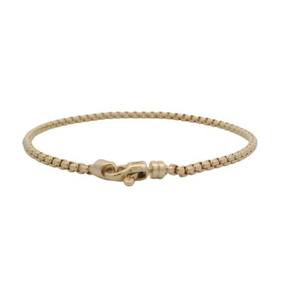 Mejuri massives 14kt Gelbgold 2,5 mm 7'' zierliches rundes Box Kettenarmband