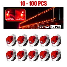 34 Strobe Lighting System Warning Red Led Side Marker Stop Brake Lamp 10-100x