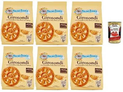 Mulino Bianco Girotondi Biscotti, 6x800g, Kekse mit Zuckerzuckerkörnern+Polpa