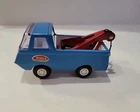 Vintage 1970's Mini Tonka Blue Pressed Steel Wrecker Tow Truck -