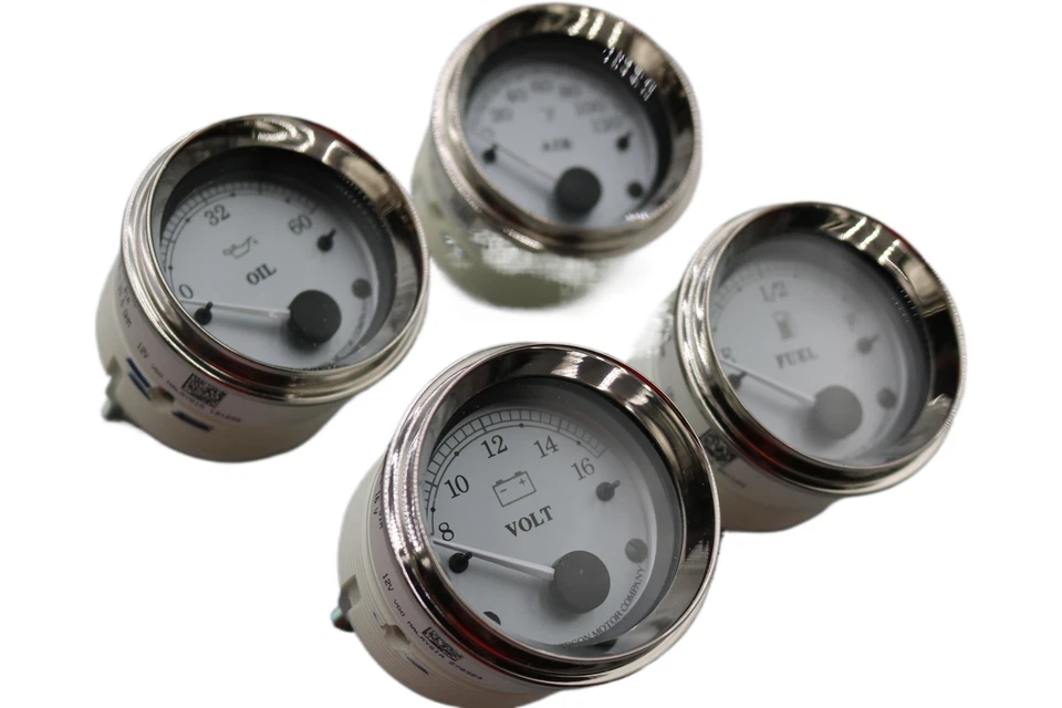 NUEVO FABRICANTE DE EQUIPOS ORIGINALES 2001-2013 HARLEY-DAVIDSON TOURING VOLT MEDIDORES DE AIRE FUEL OIL CARA PLATEADA Foto 4 de 4