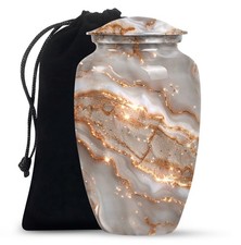 Glowing Abstract Large Memorial Urn For Adult Women Ashes 10 Inch