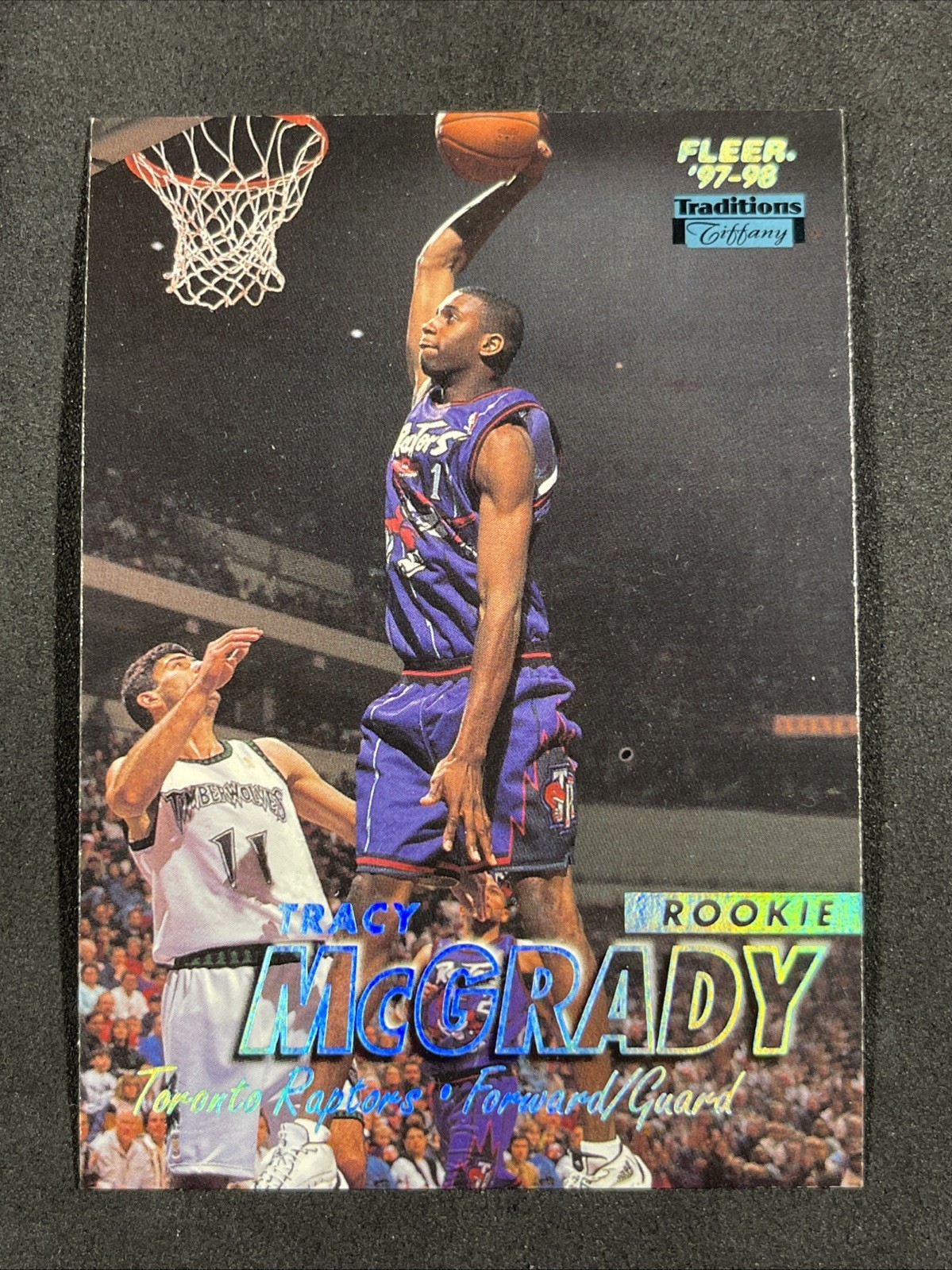 1997-98 FLEER TRADITIONS TRACY MCGRADY  TIFFANY PARALLEL #226 ROOKIE HOF RC