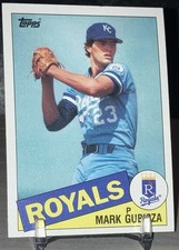 1985 Topps Mark Gubicza Rookie Card RC #127 Kansas City Royals. rookie card picture