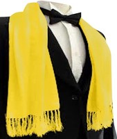 CJ Apparel Yellow Men's Solid Colour Nepalese Designer Scarf Seconds Scarves