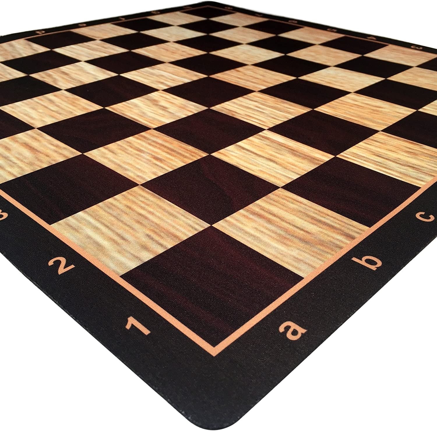 WE Games Mousepad Tournament Chessboard, Wood Grain Print, 20 in.