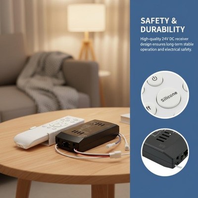 Low Voltage Frequency Conversion Ceiling Fan Remote Control W Receiver 6 Spee ON
