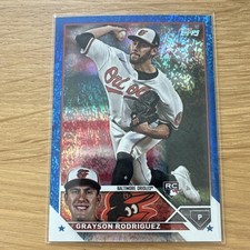 Topps 2023 Update Series Grayson Rodriguez Blue Foil Rookie Orioles US50 /999
