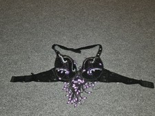 Black And Purple Beaded Belly Dance Top