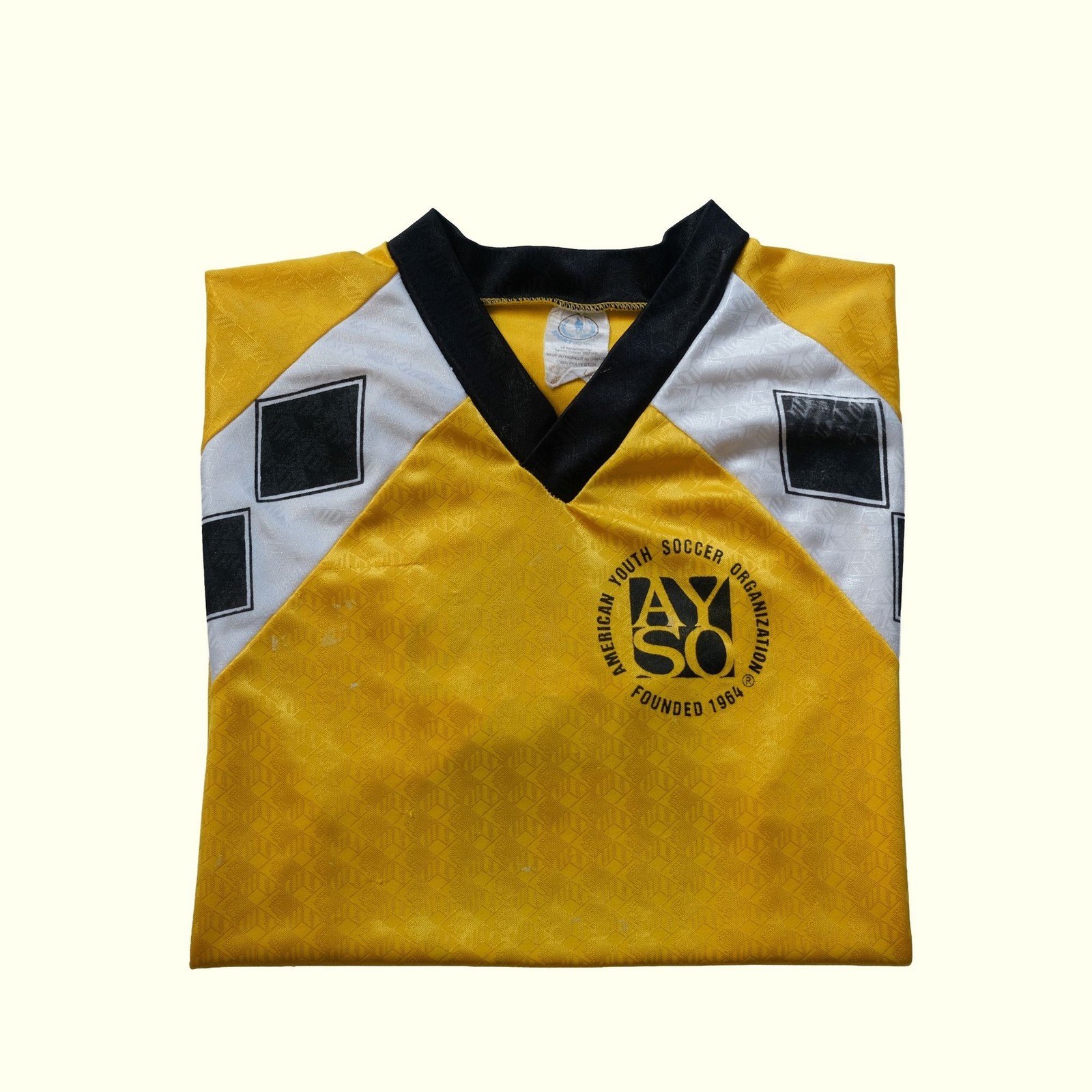 SPORT SPHERE VTG 80s RETRO CANADA MADE SOCCER AMERICAN YOUTH JERSEY YOUTH SZ L