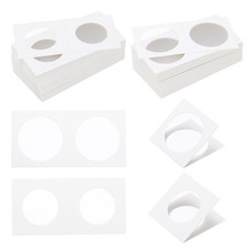 2x2 Coin Flips, 200pcs 31.5/40mm Cardboard Coin Holder Paper Coin Holders, White