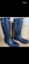 Hunter Men’s Tall Wellies Size 11 UK - Original Adjustable - Black (45-46 EUR)