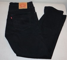 Levi's 506 Jeans Mens 36x30 Straight Leg Comfort Fit Black Denim