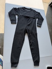 Brooklyn Vertical Kids Unisex Gray Waffle Thermal Set 2-Piece 8/10