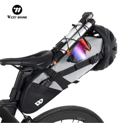 Fahrrad Satteltasche wasserdicht faltbar 10L Fahrradgepäck MTB Rennrad