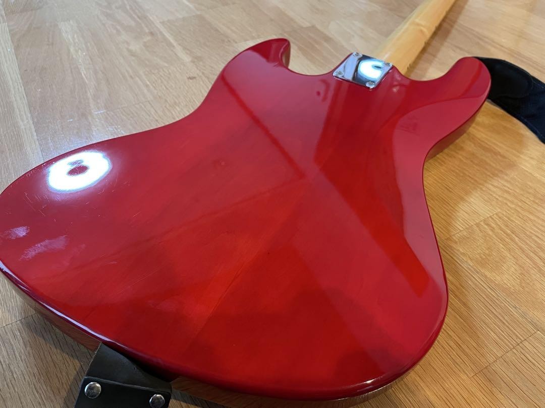 Grass Roots G-T-68BZ エレキベース レッド Grass Roots G-T-68BZ Red Electric Bass Guitar W/Cord Strap