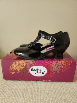 Rachel Shoes 'Bianca 2' Black Patent Leather Size 3 Girls