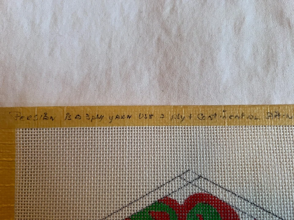 3-D Christmas ornament needlepoint canvas by Dena VTG New, 15+ mesh - Image 4 of 4