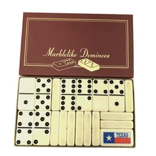 Texas Marblelike Dominoes Professional Extra Thick Set Puremco Box Instructions