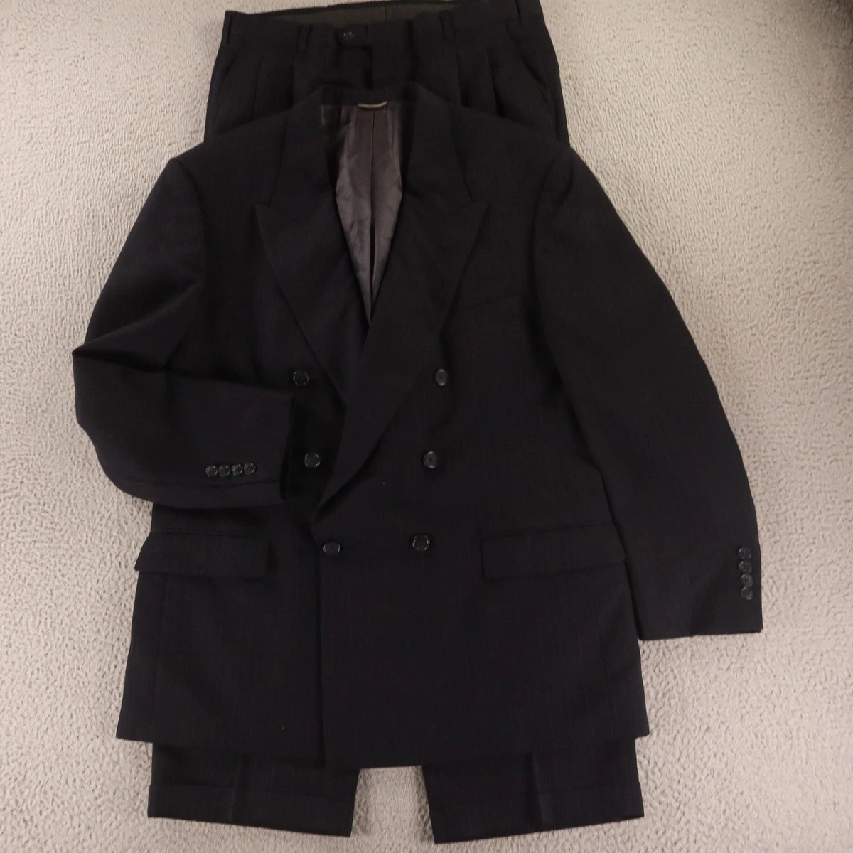 Stafford Double-Breasted Striped Suits & Blazers for Men for sale