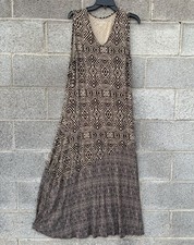 Soft Surroundings Size Large Tulum Maxi Dress Tribal Print Boho Beachy Vacation