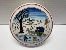 Villeroy & Boch Naif Christmas Trinket Box Laplau Vintage Porcelain Jewelry