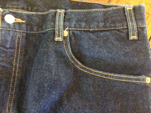 Levis 505 Jeans W42 L30 Herren Mittelblau Regular Straight Fit Vintage Denim - Bild 4 von 9