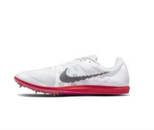 Nike Unisex Zoom Rival D 10 Running Shoes White/Grey Size 5 Men/6.5 Women