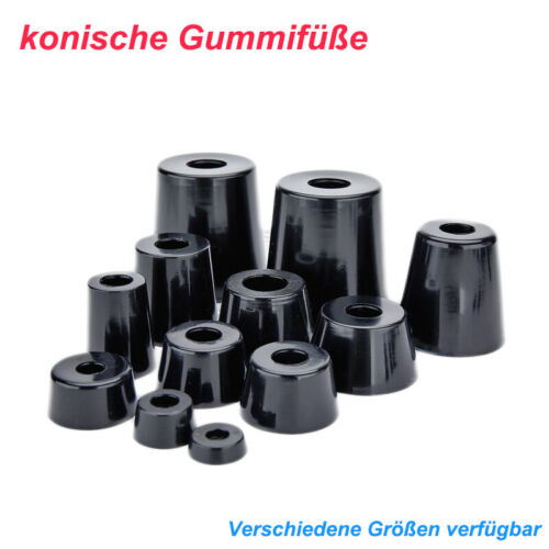 Schwarz konische Gummifüße Möbel & Stuhlfüße Stoßdämpfung Unterlegscheiben - Afbeelding 1 van 71