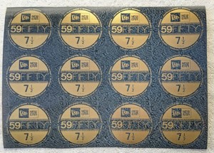 One Dozen 12 New Era 59fifty Gold Hologram Stickers For Caps Hats 7 1 2 5950 Ebay