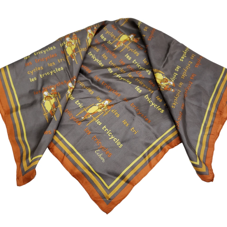 ECHO de colección para Peck & Peck 5th Ave NY Bufanda Triciclos Motivo 26/27 Seda Japón Foto 2 de 4