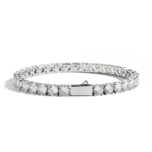 Hip Hop Mens Tennis Bracelet Ice Out Gold Silver Chain Bling CZ Crystal Gift - Picture 9 of 24