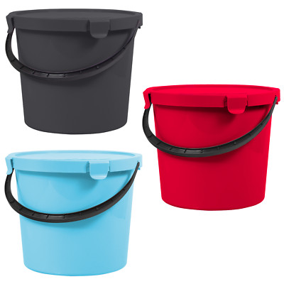 Aufbewahrungseimer Deckel mit Griff 2 Clips Verschluss 10L Tiernahrungsbox Abfalleimer UK