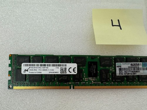 40x MICRON MT36JSF2G72PZ-1G6E1LG MT36JSF2G72PZ-1G6P1KE 2Rx4 16GB PC3-12800R ECC - Bild 3 von 5
