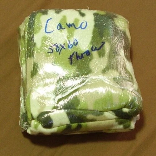 Fleece Throw Blanket Camouflage Army Light Weight 50" x 60" Small Child - Image 2 of 2