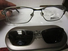 Revolution Eyeglass Frame WITHOUT a  sun shade REV 751 BBDG  53-15-140 w/case