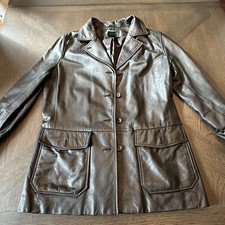 Lauren Ralph Lauren Women’s Black Leather Jacket Size Medium 54050